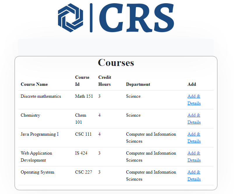 Course Registration System 